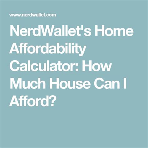By refinancing, youll pay 39,061 more in the first 5 years. . Nerdwallet home affordability